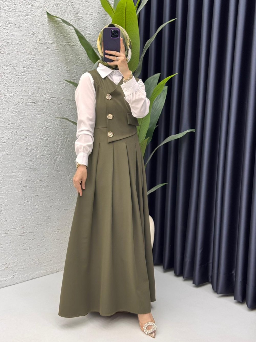 Afitap Jile Tesettür Giyim Haki