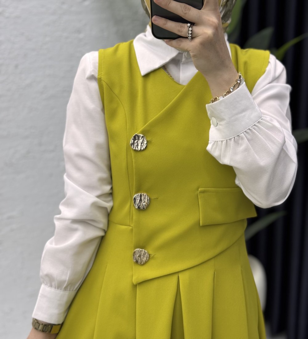 Afitap Jile Tesettür Giyim Yağ Yeşili