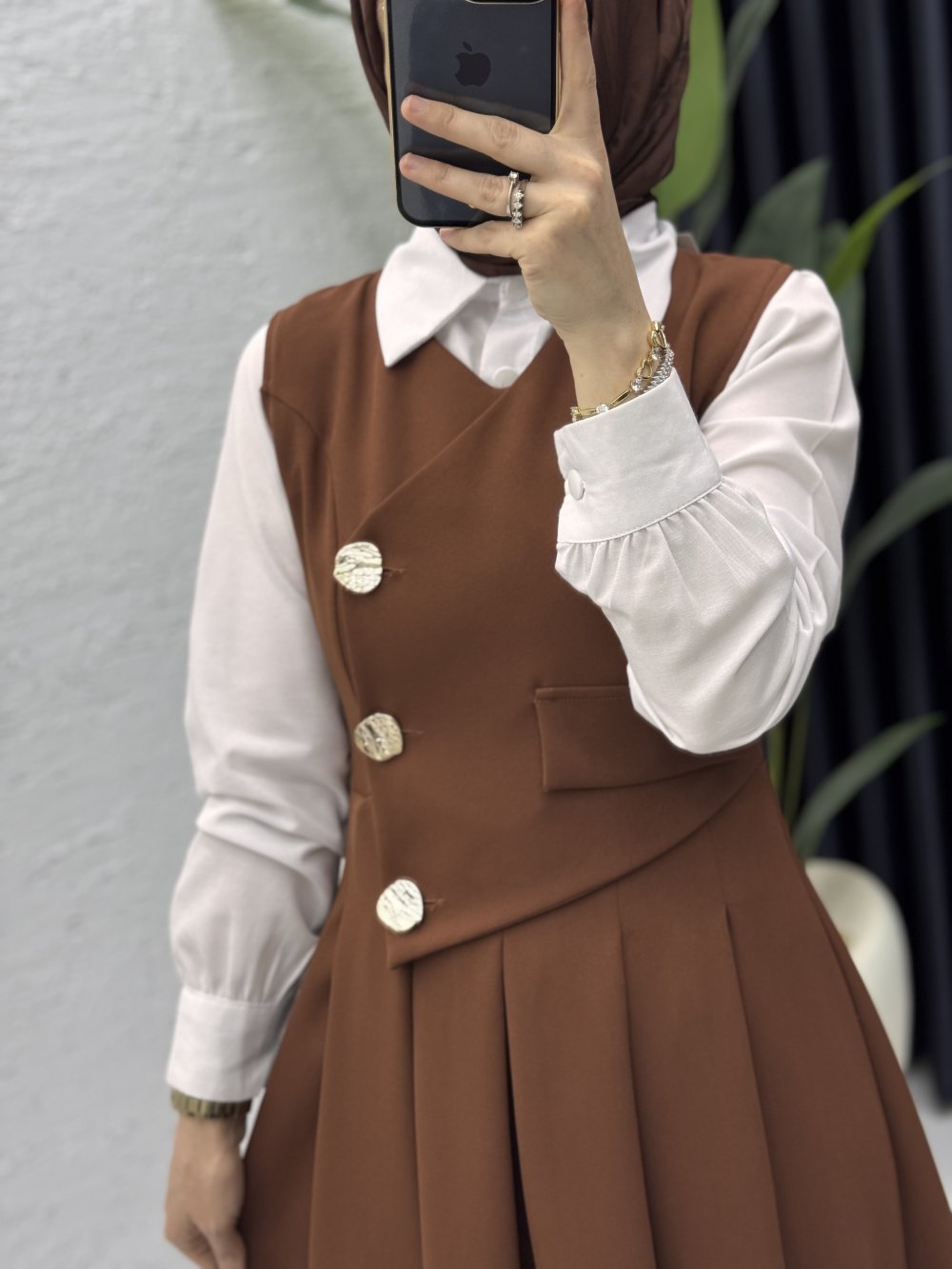 Afitap Jile Tesettür Giyim Kahverengi