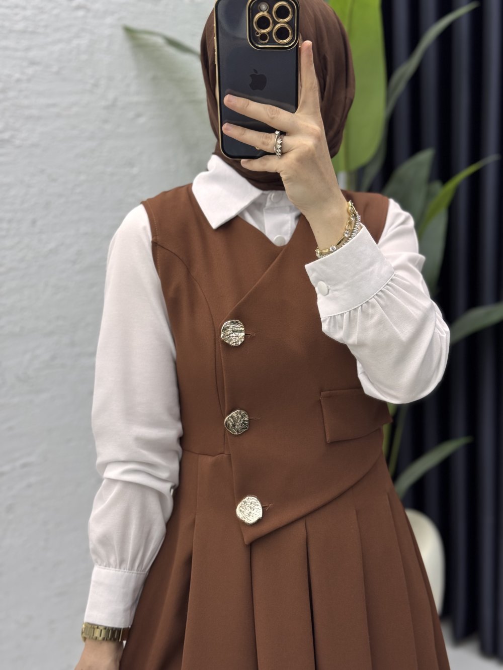 Afitap Jile Tesettür Giyim Kahverengi